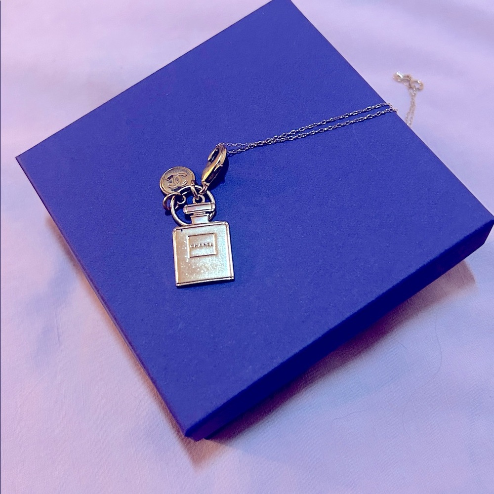 Authentic CHANEL Gold Chanel Perfume “bottle” Charm Necklace Comes w/gold chain